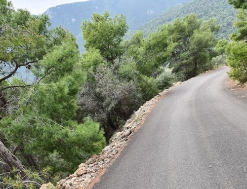 Ασφαλτόστρωση σε τμήμα του δρόμου Σχίνος-Στραβά (φωτο)