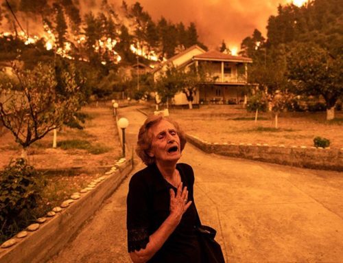 Time & Guardian: “Φωτογραφία της χρονιάς” η ηλικιωμένη από τις Γούβες Εύβοιας – H απόγνωση μέσα στις φλόγες