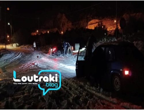 Τώρα: Kολλησαν στο χιόνι οχήματα στον Περιφερειακό και τη Γκράβα Λουτρακίου (φωτο)