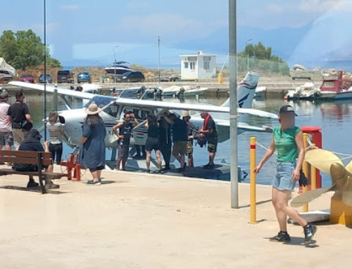 Δήμος Λουτρακίου: Προσγειώθηκε το πρώτο υδροπλάνο στην Μαρίνα Μαυρολίμνης