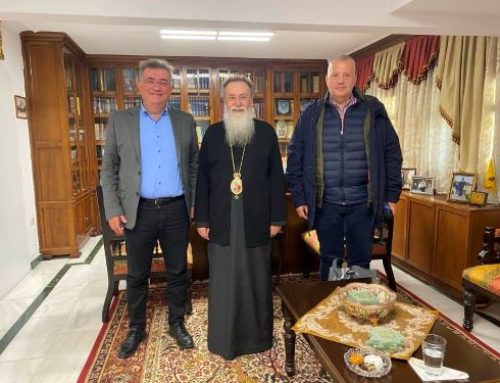Ο Νεοεκλεγείς Δήμαρχος Κορίνθου κ. Νικόλαος Σταυρέλης στον Σεβ. Μητροπολίτη μας κ. Διονύσιο