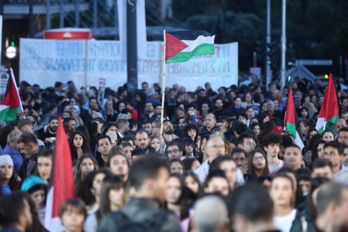 διαμαρτυρία ελευθερία παλαιστίνη
