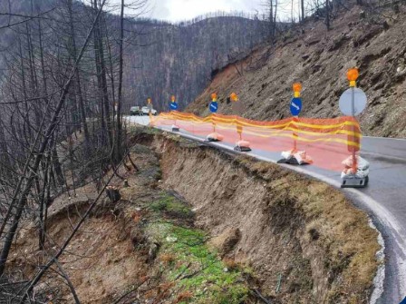 Οδικός άξονας Καστανιάς–Μόσιας-Σε συνεργασία Περιφέρειας και ΕΑΓΜΕ η γεωλογική εκτίμηση στο σημείο υποχώρησης