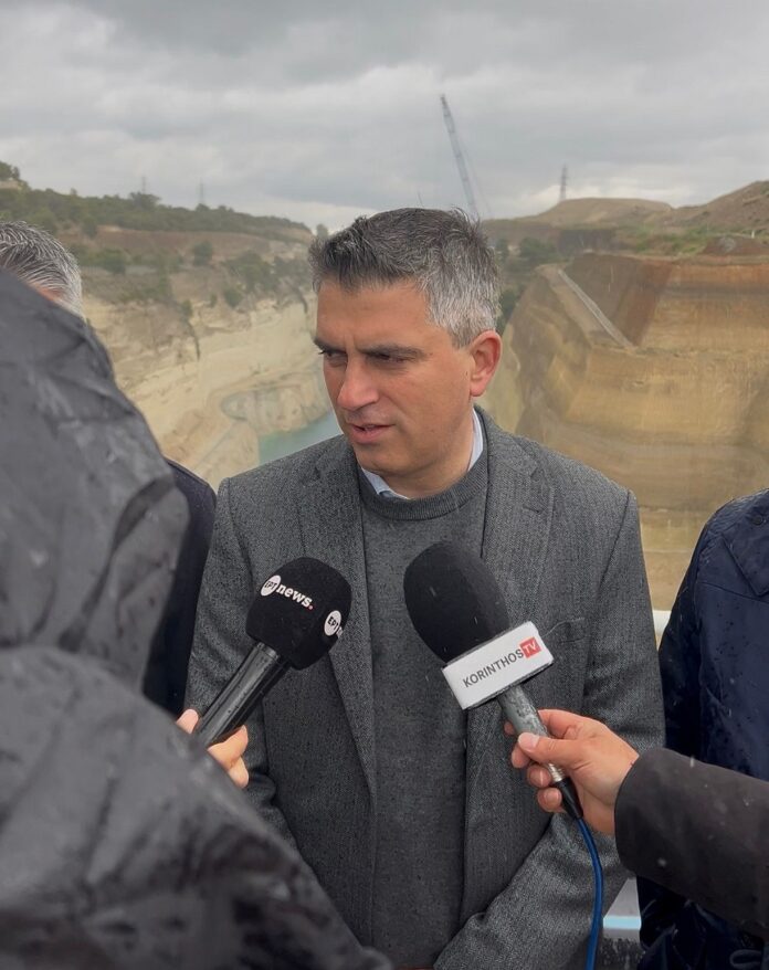 Χρίστος Δήμας: Εντείνονται οι εργασίες στη Διώρυγα της Κορίνθου με στόχο να ανοίξει τον Ιούλιο