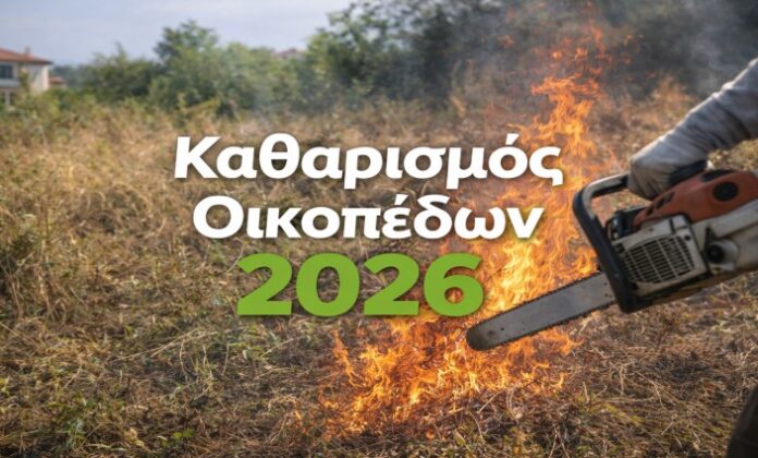Καθαρισμός οικοπέδων 2026: Προθεσμία έως 15 Ιουνίου και πρόστιμα έως 2.000€