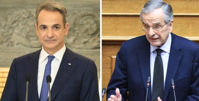 Μητσοτάκης και Σαμαράς στην κηδεία του Νίκου Ταγαρά σήμερα στην Κόρινθο